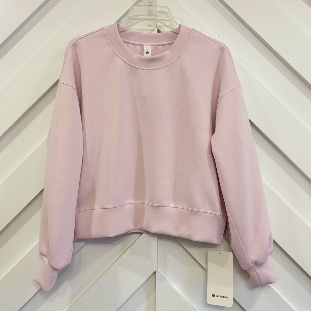 NWT Lululemon Perfectly OS Softstreme Cropped Crew Sz 4 In Meadowstreet Pink